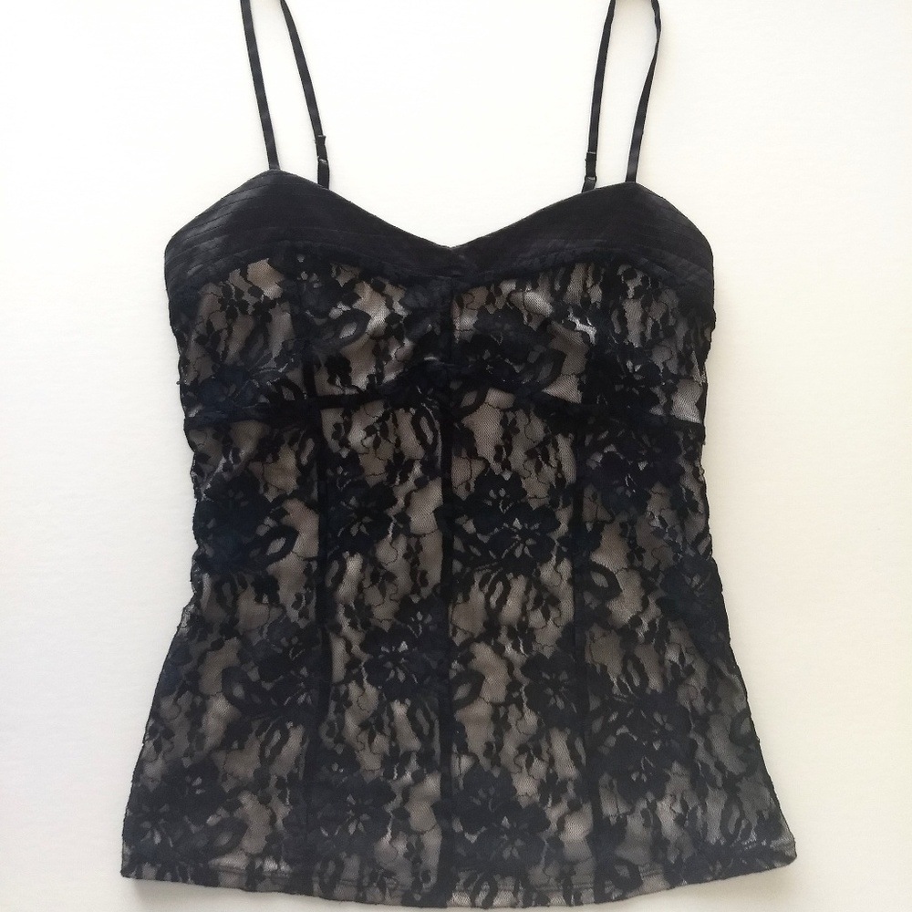 Express Black Lace Top